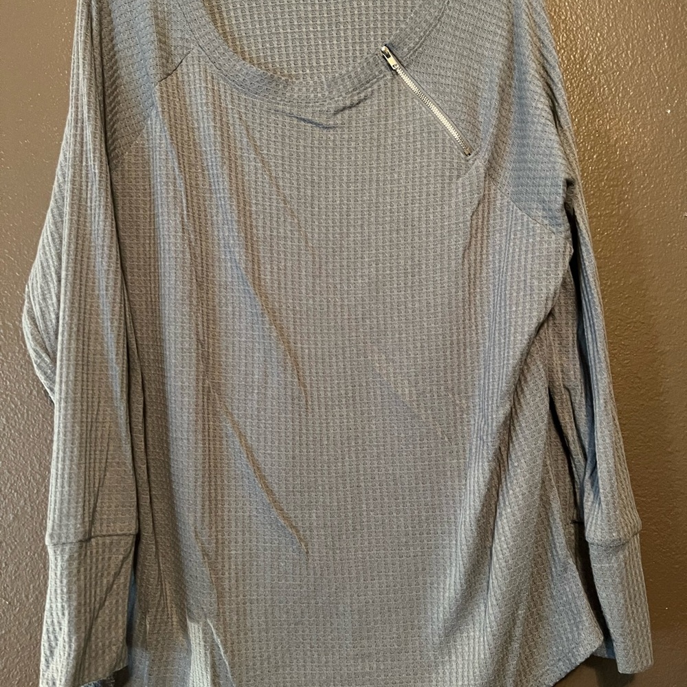 Maurices Plus Size Solid Thermal Side Zipper Swea… - image 3